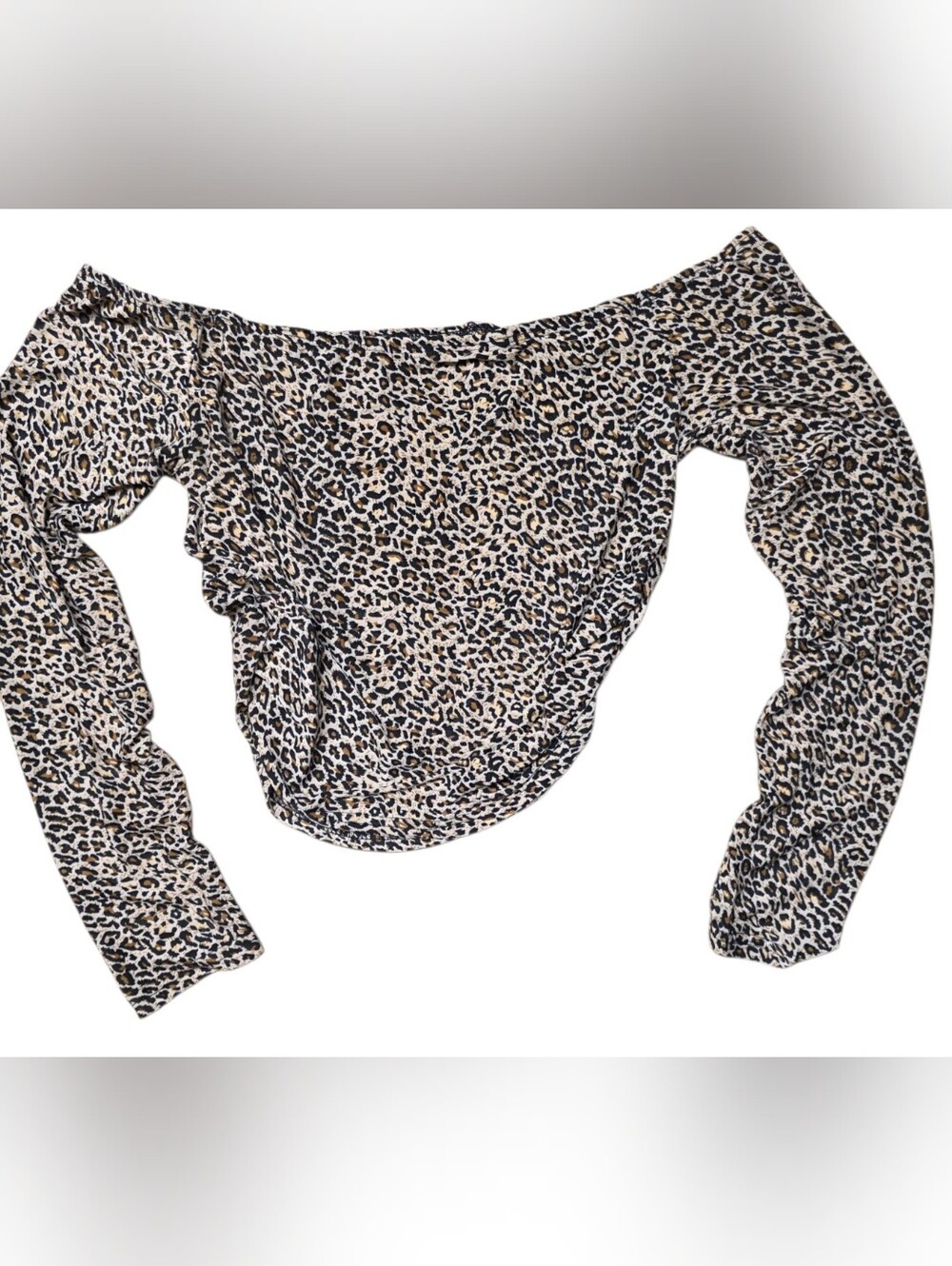 NEW Off-Shoulder Leopard Print Top